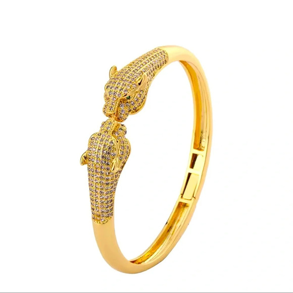 Anthropologie Gold Panther Bracelet - Picture 3 of 16